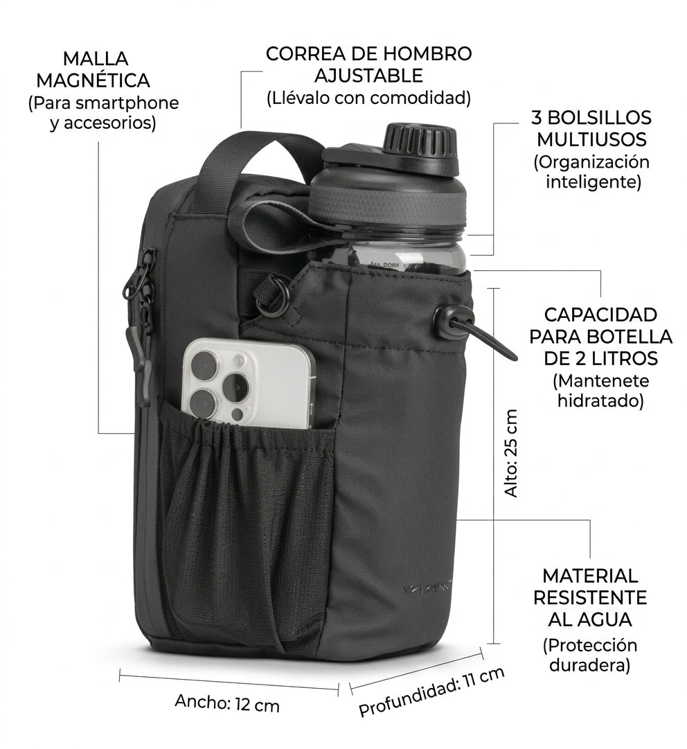 Portabotellas y Organizador Magnético para Gym IronGrip