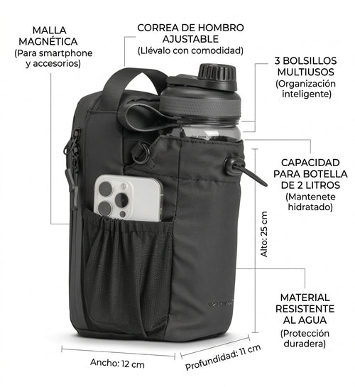 Pack Dúo Gym Bro - Portabotellas y Organizador Magnético para Gym IronGrip